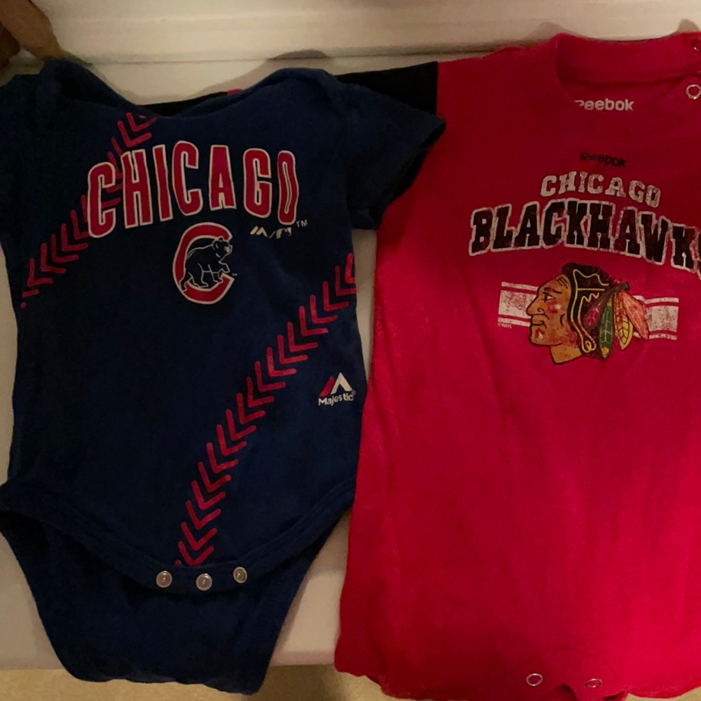Chicago Cubs And Blackhawks Onsies